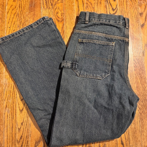 Faded Glory Dark blue Gray Relaxed Carpenter Jeans - w27 L27 - Picture 2 of 15